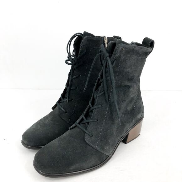 NAOT Womens Majesty Mid Calf Boots US 9 EU 40 Charcoal Suede Lace Up NIB - Picture 5 of 11